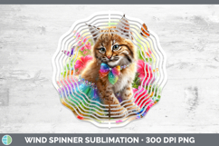 GorgeousWild Cats Rainbow Summer Wind Spinner design.
