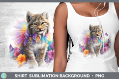 GorgeousWild Cats Rainbow Summer Shirt design.