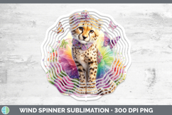 GorgeousWild Cats Rainbow Summer Wind Spinner design.