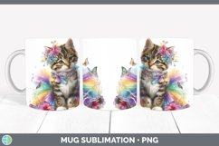 GorgeousWild Cats Rainbow Summer Mug Wrap design.