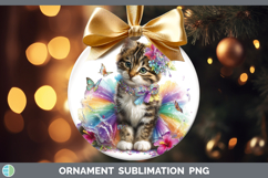 GorgeousWild Cats Rainbow Summer Ornament design.