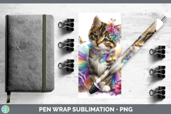 GorgeousWild Cats Rainbow Summer Pen Wrap design.