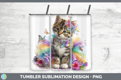 GorgeousWild Cats Rainbow Summer Tumbler design.