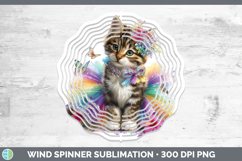 GorgeousWild Cats Rainbow Summer Wind Spinner design.