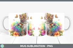 GorgeousWild Cats Rainbow Summer Mug Wrap design.