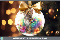 GorgeousWild Cats Rainbow Summer Ornament design.