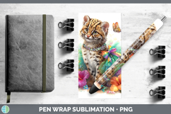 GorgeousWild Cats Rainbow Summer Pen Wrap design.