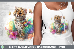 GorgeousWild Cats Rainbow Summer Shirt design.