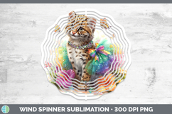 GorgeousWild Cats Rainbow Summer Wind Spinner design.