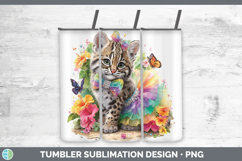 GorgeousWild Cats Rainbow Summer Tumbler design.