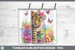 GorgeousWild Cats Rainbow Summer Tumbler design.