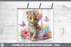 GorgeousWild Cats Rainbow Summer Tumbler design.