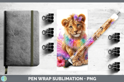 GorgeousWild Cats Rainbow Summer Pen Wrap design.