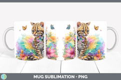 GorgeousWild Cats Rainbow Summer Mug Wrap design.