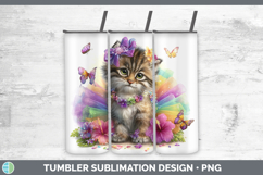 GorgeousWild Cats Rainbow Summer Tumbler design.
