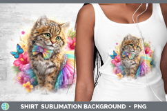 GorgeousWild Cats Rainbow Summer Shirt design.