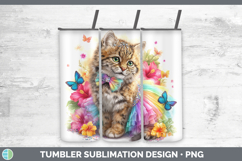 GorgeousWild Cats Rainbow Summer Tumbler design.
