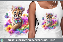 GorgeousWild Cats Rainbow Summer Shirt design.