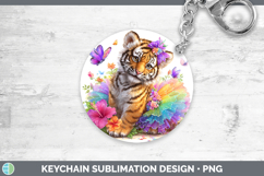 GorgeousWild Cats Rainbow Summer Keychain design.