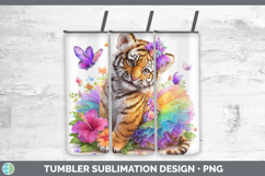 GorgeousWild Cats Rainbow Summer Tumbler design.
