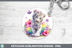GorgeousWild Cats Rainbow Summer Keychain design.