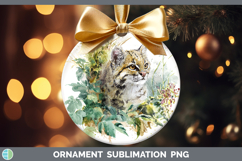 GorgeousWild Cats Sketch Ornament design.