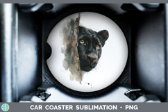 GorgeousWild Cats Tree Peek Car Coaster design.