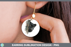 GorgeousWild Cats Tree Peek Round Earrings design.