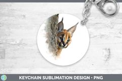 GorgeousWild Cats Tree Peek Keychain design.