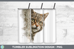 GorgeousWild Cats Tree Peek Tumbler design.