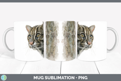 GorgeousWild Cats Tree Peek Mug Wrap design.