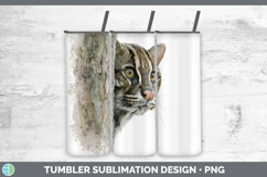 GorgeousWild Cats Tree Peek Tumbler design.