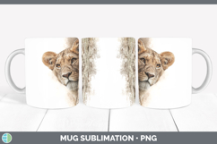 GorgeousWild Cats Tree Peek Mug Wrap design.