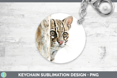 GorgeousWild Cats Tree Peek Keychain design.