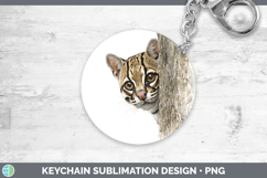 GorgeousWild Cats Tree Peek Keychain design.