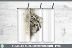 GorgeousWild Cats Tree Peek Tumbler design.