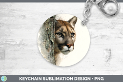 GorgeousWild Cats Tree Peek Keychain design.