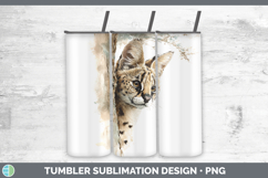 GorgeousWild Cats Tree Peek Tumbler design.