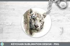 GorgeousWild Cats Tree Peek Keychain design.