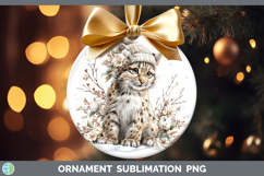 GorgeousWild Cats Winter Knit Hat Ornament design.