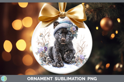 GorgeousWild Cats Winter Knit Hat Ornament design.