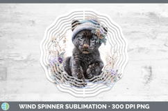 GorgeousWild Cats Winter Knit Hat Wind Spinner design.