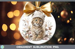 GorgeousWild Cats Winter Knit Hat Ornament design.