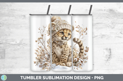 GorgeousWild Cats Winter Knit Hat Tumbler design.