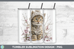 GorgeousWild Cats Winter Knit Hat Tumbler design.