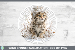 GorgeousWild Cats Winter Knit Hat Wind Spinner design.