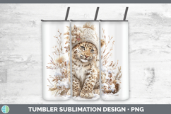 GorgeousWild Cats Winter Knit Hat Tumbler design.