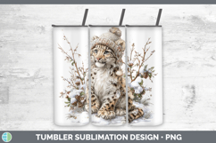 GorgeousWild Cats Winter Knit Hat Tumbler design.