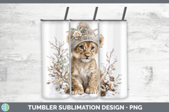 GorgeousWild Cats Winter Knit Hat Tumbler design.