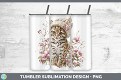 GorgeousWild Cats Winter Knit Hat Tumbler design.